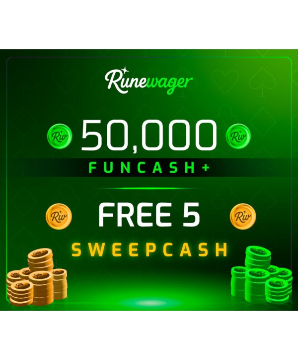 Runewager 50000 Fun Cash + FREE 5 Sweep Cash Key GLOBAL